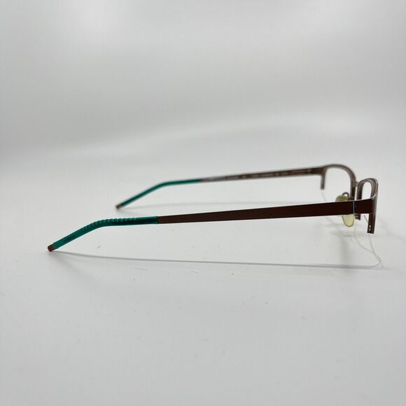 Cole Haan Eyeglasses Frames Half Rim CH4014 brown 210 53-18 H6559 - Picture 5 of 8